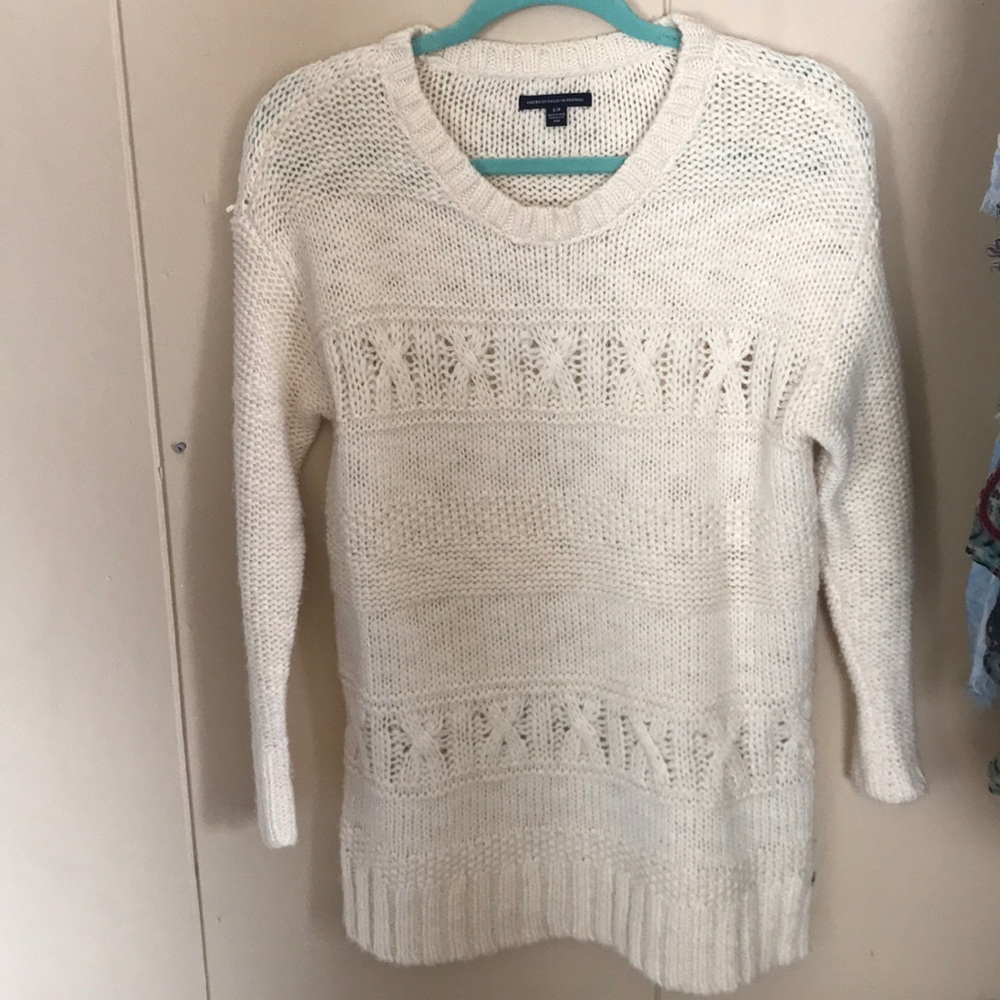 Cream Cable-Knit Sweater